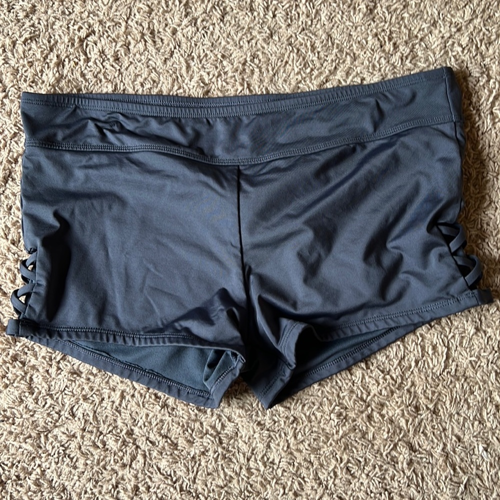 Gray swim suit shorts
